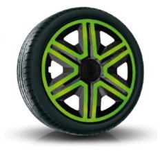 NRM Poklice kompatibilní na auto Toyota 14" Action Zeleno-černé 4ks