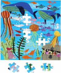 eeBoo  Čtvercové puzzle Poklady oceánů 64 dílků