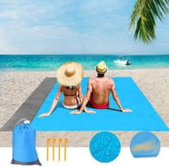 Alum online Magická podložka na pláž 210x200cm - modrá