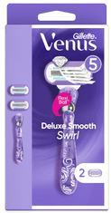 Gillette Venus Deluxe Smooth Swirl Holicí Strojek - 2 Holicí Hlavice