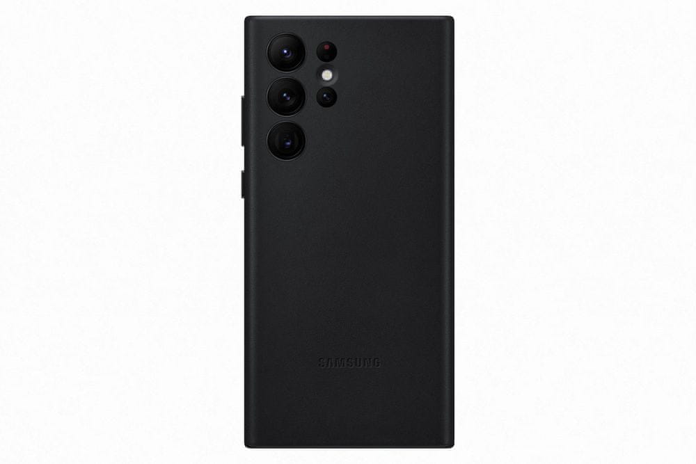 Levně Samsung Galaxy S22 Ultra Kožený zadní kryt EF-VS908LBEGWW, černý