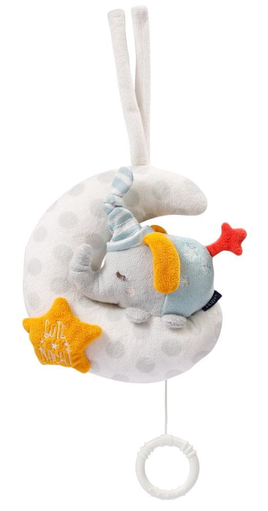Levně Fehn Baby hrací hračka slon na měsíci Good Night