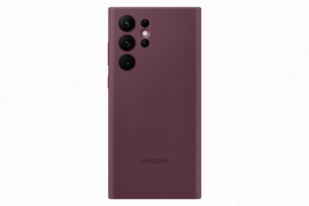 Levně Samsung Galaxy S22 Ultra Silikonový zadní kryt EF-PS908TEEGWW, vínový
