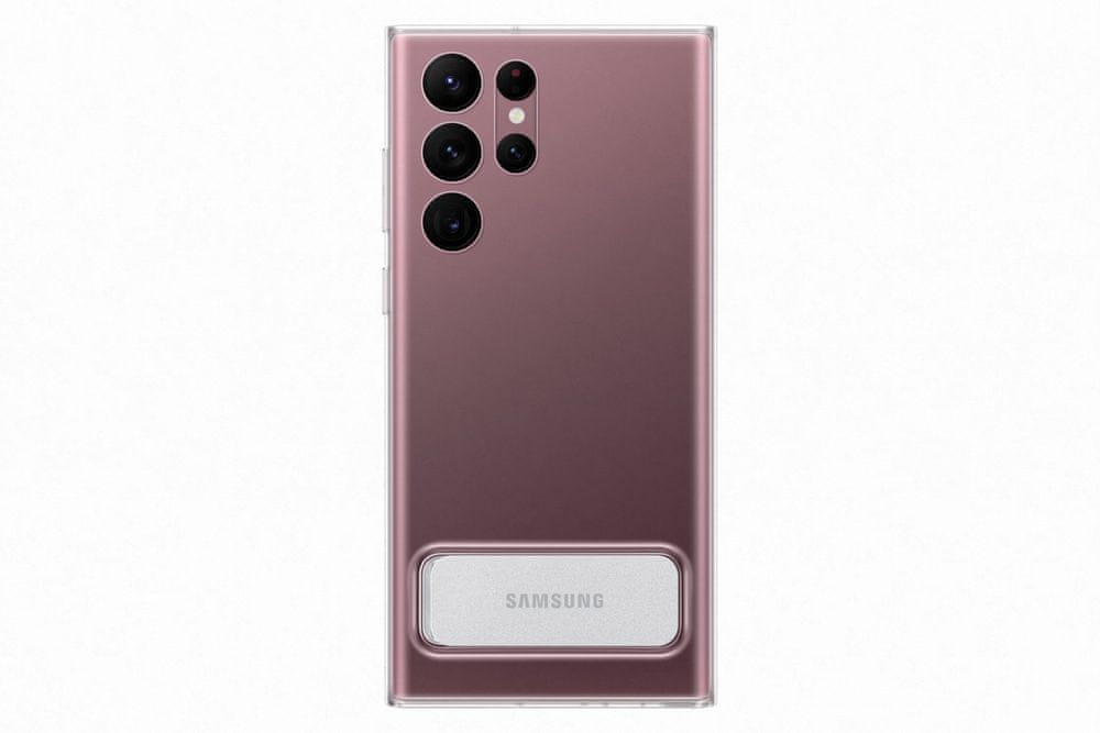 Levně Samsung Galaxy S22 Ultra Průhledný zadní kryt se stojánkem EF-JS908CTEGWW, čirý