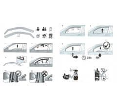 HEKO Deflektory přední - protiprůvanové plexi kompatibilní pro Mercedes E W211 4D 2002 - 2009