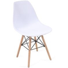 Greatstore MIADOMODO Sada jídelních židlí, 4 kusy, bílé