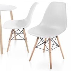 shumee MIADOMODO Sada jídelních židlí, 4 kusy, bílé