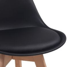 Greatstore MIADOMODO Sada jídelních židlí, černá, 8 kusů