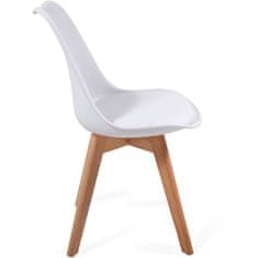 Greatstore MIADOMODO Sada jídelních židlí, bílá, 8 kusů