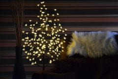 Greatstore Dekorativní LED strom s květy - 1,5 m, teple bílá