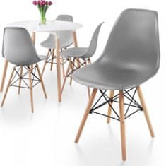 shumee MIADOMODO Sada jídelních židlí, 4 kusy, šedé