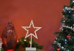 shumee Vánoční dekorace - hvězda na stojánku, 38 cm, 20 LED
