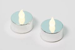 shumee Dekorativní sada - 2 čajové svíčky, stříbrné