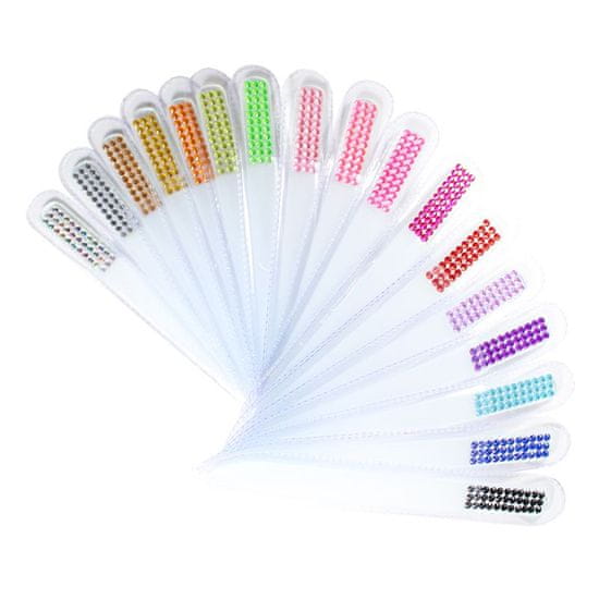 DIVINE cosmetics Pilník na nehty skleněný barevný 14 cm