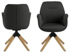 Design Scandinavia Jídelní židle Aura, tkanina, šedá