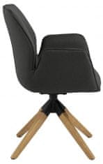 Design Scandinavia Jídelní židle Aura, tkanina, šedá
