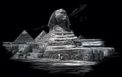 Royal & Langnickel Stříbrný škrabací obrázek Sfinga - velký