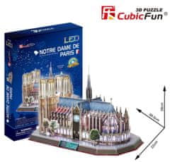 CubicFun Svítící 3D puzzle Notre Dame 149 dílků