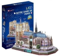 CubicFun Svítící 3D puzzle Notre Dame 149 dílků
