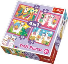Trefl Puzzle Veselé lamy 4v1 (35,48,54,70 dílků)