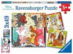 Ravensburger Puzzle Disney Classics: Zvířátka v dobré náladě 3x49 dílků