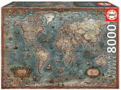 Educa Puzzle Historická mapa světa 8000 dílků