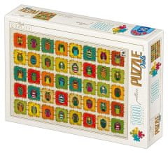 D-Toys Puzzle Vzorník: Sovy 1000 dílků