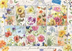 Jumbo Puzzle Letní květinové známky 1000 dílků