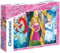 Clementoni Puzzle Disney princezny: Ariel, Locika a Popelka MAXI 60 dílků