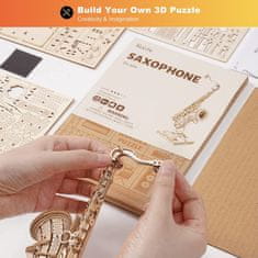 Robotime Rolife 3D dřevěné puzzle Saxofon 136 dílků