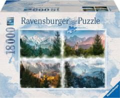 Ravensburger Puzzle Neuschwanstein ve čtyřech ročních obdobích 18000 dílků