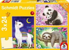 Schmidt Puzzle Zvířátka 3x24 dílků