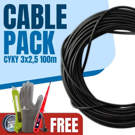 SVX Kabel CYKY-J 3x2,5 - 100m PACK 3x2,5 - 100m CABLE PACK