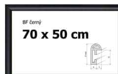 BFHM Plastový rám 70x50cm - černý