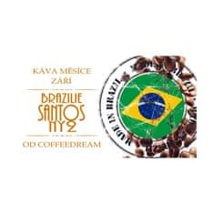 COFFEEDREAM Káva BRAZÍLIE SANTOS NY2 - Hmotnost: 500g, Typ kávy: Zrnková, Způsob balení: běžný třívrstvý sáček