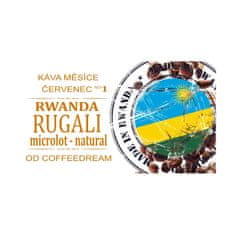 COFFEEDREAM Káva RWANDA RUGALI - natural - Hmotnost: 500g, Typ kávy: Středně jemné mletí - espresso, mocca, Způsob balení: třívrstvý sáček se zipem