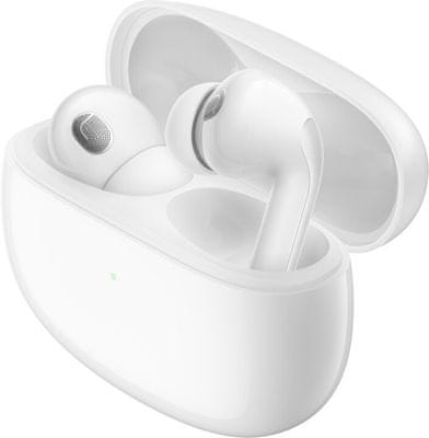  minimalistická Bluetooth sluchátka xiaomi buds 3t pro dotykové ovládání hlasový asistent výdrž na nabití 6 h ip55 odolnost vodě prachu potu podpora hlasového ovládání skvělý zvuk dynamické měniče nabíjecí box