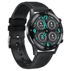 NEOGO SmartMove 5T, chytré hodinky, černé/kožené