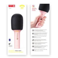 Joyroom JR-MC5 karaoke mikrofon, růžový