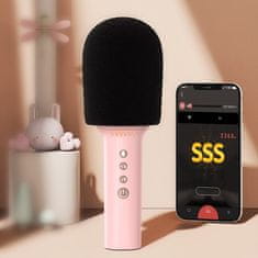 Joyroom JR-MC5 karaoke mikrofon, růžový
