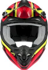 ASTONE Moto přilba MX800 RACERS červeno/neonově žlutá + 2 ks brýle ARNETTE zdarma XS
