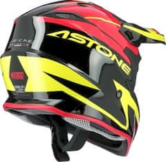 ASTONE Moto přilba MX800 RACERS červeno/neonově žlutá XS