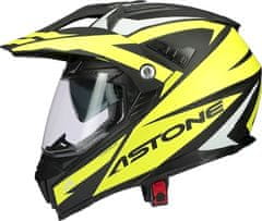 ASTONE Moto přilba CROSSMAX OURAGAN matná neonově žlutá XS