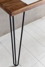 Bruxxi Psací stůl se zásuvkou Bagli, 130 cm, masiv Sheesham