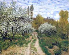 INFRADŮM Sálavý topný panel s potiskem "Claude Monet Stromy v květu" 80x60cm, 500w