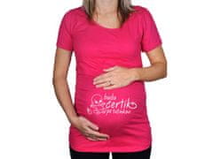 Divja Růžové těhotenské tričko Budu čertík po tatínkovi