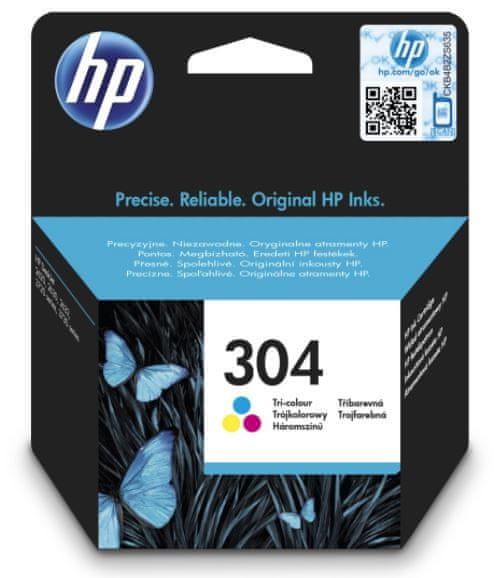 HP 304 tříbarevná - originální náplň (N9K05AE)
