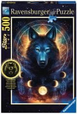 Ravensburger Svítící puzzle Měsíční vlk 500 dílků