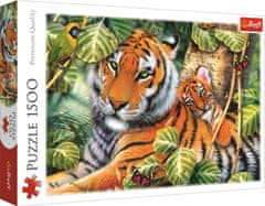 Trefl Puzzle Tygr s mládětem 1500 dílků