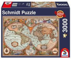 Schmidt Puzzle Historická mapa světa 3000 dílků